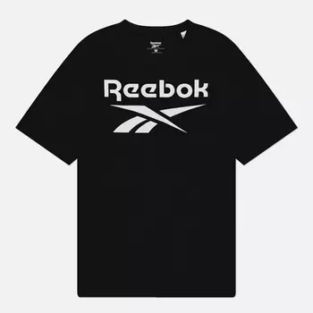 Мужская футболка Reebok Identity Big Stacked Logo, цвет чёрный, размер M