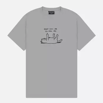 Мужская футболка RIPNDIP Dont Call Me, цвет серый, размер L