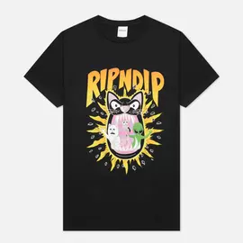 Мужская футболка RIPNDIP Hellavanight, цвет чёрный, размер S