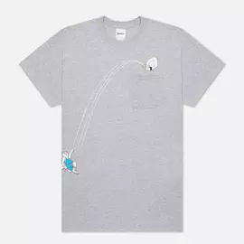 Мужская футболка RIPNDIP Hoops Pocket, цвет серый, размер L