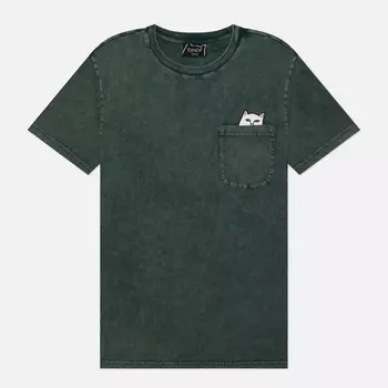 Мужская футболка RIPNDIP Lord Nermal Pocket, цвет зелёный, размер L