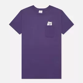 Мужская футболка RIPNDIP Lord Nermal Pocket, цвет фиолетовый, размер L