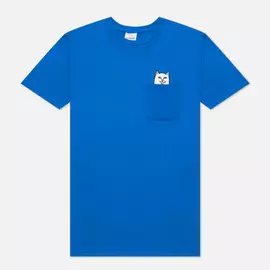 Мужская футболка RIPNDIP Lord Nermal Pocket, цвет синий, размер L