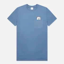 Мужская футболка RIPNDIP Lord Nermal Pocket, цвет синий, размер M