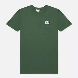 Мужская футболка RIPNDIP Lord Nermal Pocket, цвет зелёный, размер M