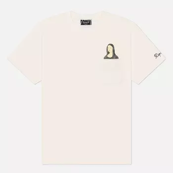 Мужская футболка RIPNDIP Nermalisa Pocket, цвет бежевый, размер S