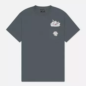 Мужская футболка RIPNDIP Nermaniac Pocket, цвет серый, размер S