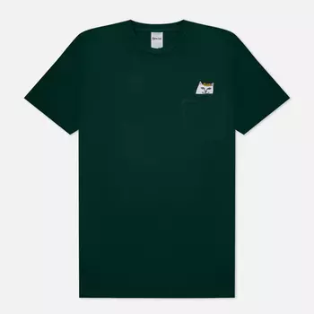Мужская футболка RIPNDIP Pumpkin Nerm Pocket, цвет зелёный, размер XL