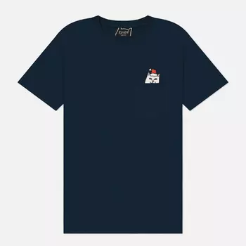 Мужская футболка RIPNDIP Secret Santa Pocket, цвет синий, размер S