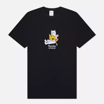 Мужская футболка RIPNDIP x World Industries Nerm Heart Flameboy, цвет чёрный, размер XL