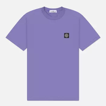 Мужская футболка Stone Island 60/2 Cotton Jersey Slim, цвет фиолетовый, размер M