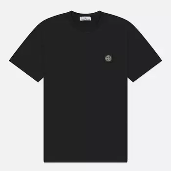 Мужская футболка Stone Island 60/2 Cotton Jersey Slim, цвет чёрный, размер XL