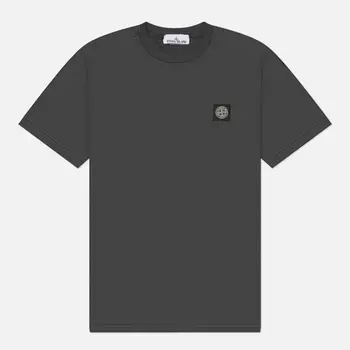 Мужская футболка Stone Island 60/2 Cotton Jersey Slim, цвет серый, размер M