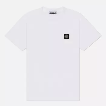 Мужская футболка Stone Island Compass Patch, цвет белый, размер XXXL