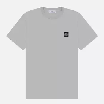 Мужская футболка Stone Island Compass Patch, цвет серый, размер L