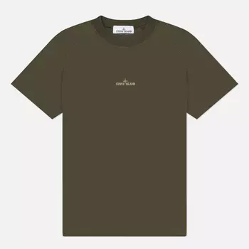 Мужская футболка Stone Island Institutional One, цвет оливковый, размер L