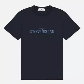 Мужская футболка Stone Island Institutional Two, цвет синий, размер L