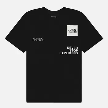 Мужская футболка The North Face Mountain Foundation Coordinates, цвет чёрный, размер S