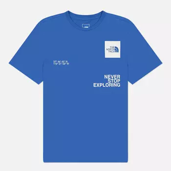 Мужская футболка The North Face Mountain Foundation Coordinates, цвет голубой, размер XXL