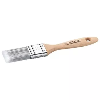 Кисть плоская искусственная щетина деревянная ручка Color Expert 30х12 мм для лаков на любой основе