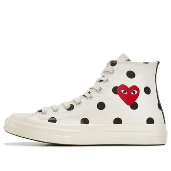 Кроссовки x comme des garcons play chuck 70 hi 'white polka dot' Converse, белый