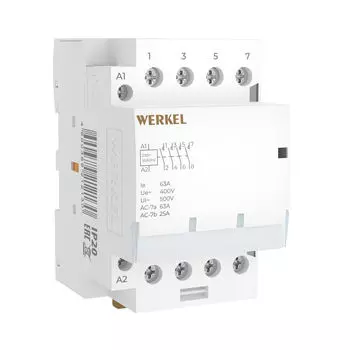 Контактор модульный Werkel Контакторы W943M63O/ Контактор модульный 63