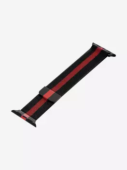 Ремешок для часов Apple Watch 41/40/38 mm Mutural Оригинал, ультралегкий металлический на магните — черно-красный, Черный