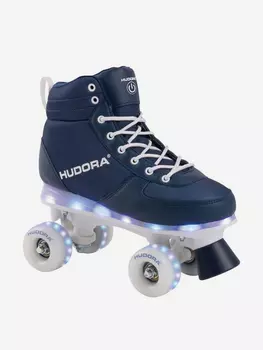Ролики-квады HUDORA Advanced LED с подсветкой колес, Синий