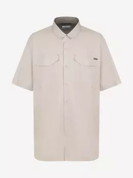 Рубашка мужская Columbia Silver Ridge Lite Short Sleeve Shirt, Plus Size, Бежевый