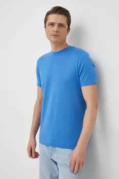 Хлопковая футболка Boss, синий