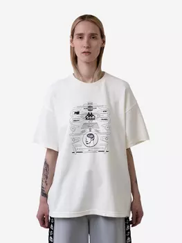 Футболка унисекс Kappa x Kruzhok, Бежевый, размер 48-50