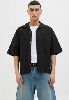 Рубашка WIDE FIT Jack & Jones, черный