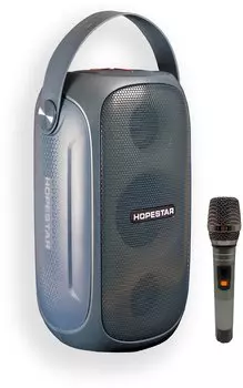 Портативная акустика Hopestar Party 200, 55 Вт, AUX, USB, microSD, Bluetooth, подсветка, синий