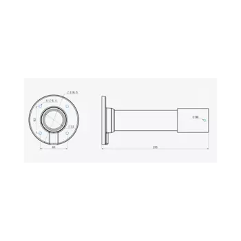 Потолочный кронштейн Milesight MS-A42, для IP-камер Milesight, белый (MS-A42)