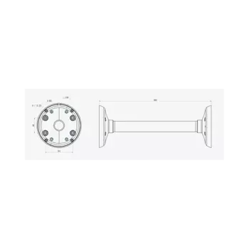 Потолочный кронштейн Milesight MS-A76, для IP-камер Milesight, белый (MS-A76)