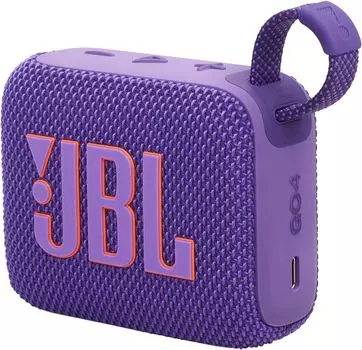Портативная акустика JBL GO 4, 4 Вт, Bluetooth, белый/фиолетовый (JBLGO4PUR )