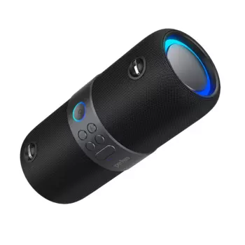 Портативная акустика Perfeo PIPE, 14 Вт, FM, AUX, USB, Bluetooth, подсветка, черный (PF_B4196)