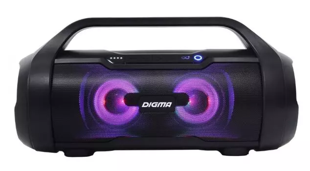 Портативная акустика Digma S-34, 25 Вт, FM, USB, microSD, Bluetooth, подсветка, черный (SP3425B)