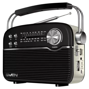 Портативная акустика SVEN SRP-500, 3 Вт, FM, AUX, USB, microSD, Bluetooth, черный (SV-020415)