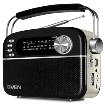 Портативная акустика SVEN SRP-505, 4 Вт, FM, AUX, USB, microSD, Bluetooth, черный (SV-020446)