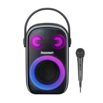 Портативная акустика Tronsmart Halo 110, 60 Вт, AUX, USB, microSD, Bluetooth, подсветка, черный (930779)
