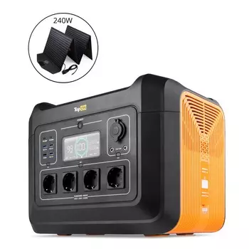 Портативная зарядная станция TopON TOP-X2400, 697500 мА·ч, 4xUSB, Type-C, QC, PD, черный/оранжевый (TOP-X2400/SLR220)