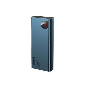 Портативный аккумулятор (Powerbank) BASEUS Adaman Metal Digital Display, 20000 мА·ч, 4xUSB, 3А, Type-C, QC, PD, синий (PPIMDA-D03)