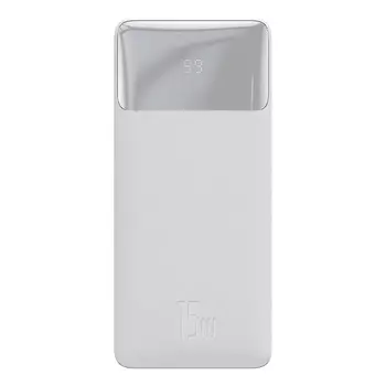 Портативный аккумулятор (Powerbank) BASEUS Bipow Digital Display, 20000 мА·ч, 4xUSB, 3А, Type-C, QC, PD, белый (PPBD050102)