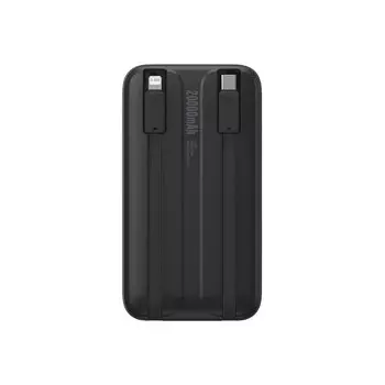 Портативный аккумулятор (Powerbank) BASEUS Comet Series Dual-Cable Digital Display, 20 А·ч, 2xUSB, 2.4А, Type-C, QC, PD, черный (PPMD020101)