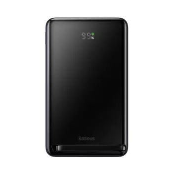 Портативный аккумулятор (Powerbank) BASEUS Magnetic Bracket Wireless, 10 А·ч, 1xUSB, 2.4А, Type-C, QC, PD, QI, синий (PPCX000203)