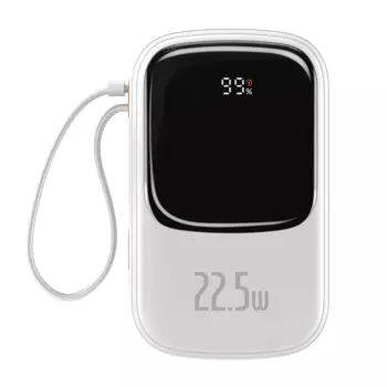 Портативный аккумулятор (Powerbank) BASEUS Qpow Pro Digital Display, 20 А·ч, 2xUSB, 5А, Type-C, QC, PD, белый (PPQD060302)