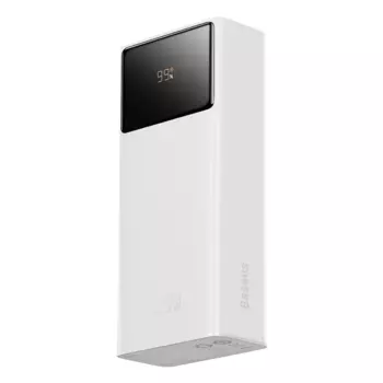 Портативный аккумулятор (Powerbank) BASEUS Star-Lord Digital Display, 20000 мА·ч, 4xUSB, 3А, Type-C, QC, PD, белый (PPXJ080002)