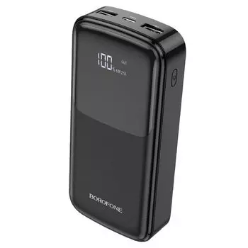 Портативный аккумулятор (Powerbank) Borofone BJ17, 10000mAh, 2xUSB, 2.1A, Type-C, черный (6974443381153)