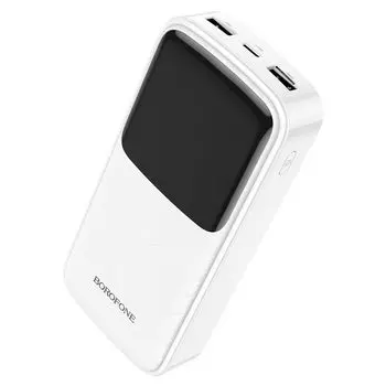 Портативный аккумулятор (Powerbank) Borofone BJ17A, 20000mAh, 2xUSB, белый (974443382709)